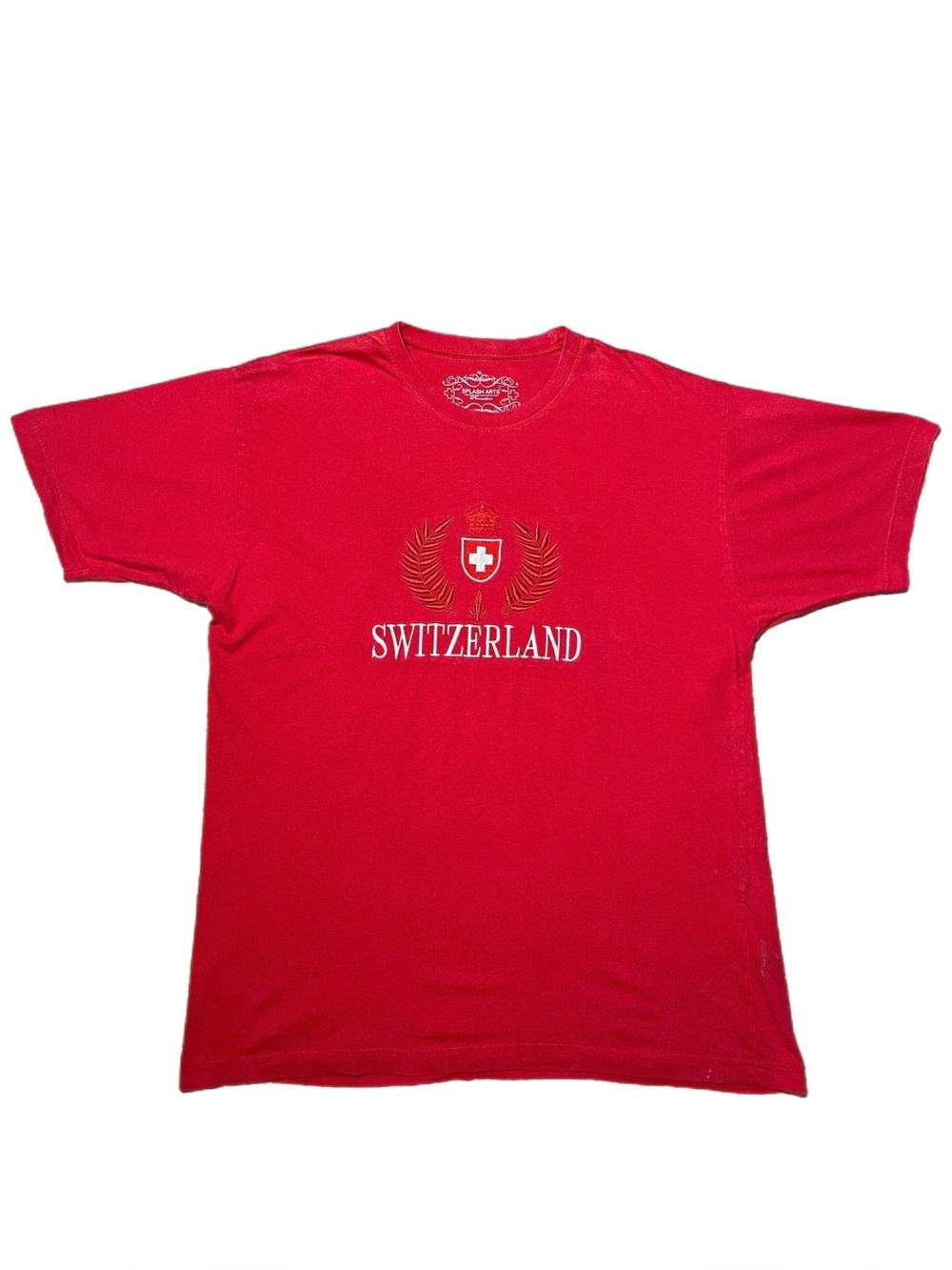 Vintage 90s Switzerland Embroidered Graphic Tee